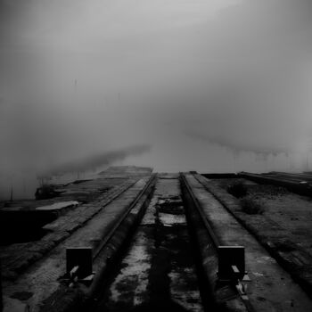 Photographie intitulée "Le port des brumes" par Aleph Uteza Lysimaque, Œuvre d'art originale, Photographie numérique