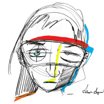 Digital Arts titled "3 Faces com Óculos.…" by Aleph Ayres, Original Artwork, Photo Montage