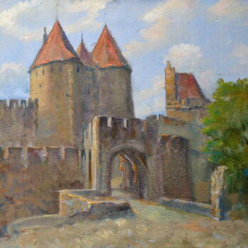 Peinture intitulée ""Fortress in the Fr…" par Ales Filipovich, Œuvre d'art originale, Huile