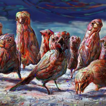 Digital Arts titled "Birds" by Ales Lalush, Original Artwork, 2D Digital Work