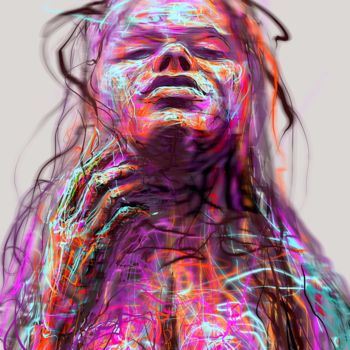 Arts numériques intitulée "A Girl" par Ales Dolbnya, Œuvre d'art originale, Peinture numérique