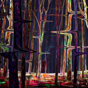 Digital Arts titled "Forest" by Ales Dolbnya, Original Artwork, Digital Painting