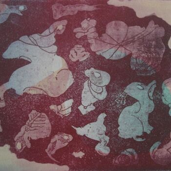 Отпечатки и Гравюры под названием "Primitive" - Alessandra Dalla Rosa, Подлинное произведение искусства, гравюра