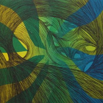 Printmaking titled "Twirl" by Alessandra Dalla Rosa, Original Artwork, Engraving