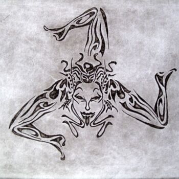 Gravures & estampes intitulée "Triskel" par Alessandra Dalla Rosa, Œuvre d'art originale, Gravure