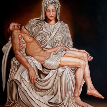 Ζωγραφική με τίτλο "Nel nome del padre" από Alessandra Veccia, Αυθεντικά έργα τέχνης, Λάδι