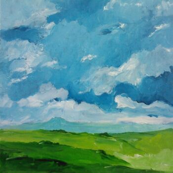Painting titled "Under tuscany sky -…" by Alessandro Andreuccetti, Original Artwork, Oil