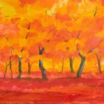 Painting titled "Autunno all'AMiata" by Alessandro Andreuccetti, Original Artwork