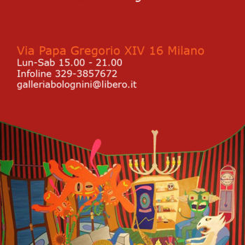 Картина под названием "GALLERIA BOLOGNINI" - Alessandro Bolognini, Подлинное произведение искусства, Другой