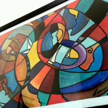 Painting titled "QUADRI ASTRATTO 80…" by Alessandro Cozzani, Original Artwork, Acrylic