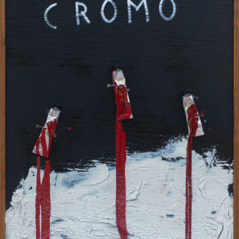 Schilderij getiteld "ECCE CROMO" door Alessandro Flavio Bruno, Origineel Kunstwerk, Acryl Gemonteerd op Houten paneel