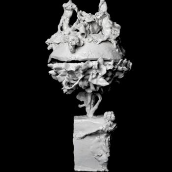 Sculpture intitulée "Zuppiera della Cari…" par Alessandro Gaggio, Œuvre d'art originale, Pâte polymère