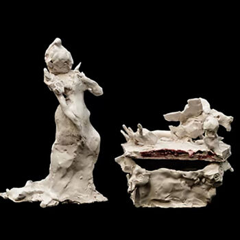 Escultura titulada "Dama al sepolcro di…" por Alessandro Gaggio, Obra de arte original, Arcilla polimérica