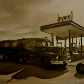 "My desert" başlıklı Tablo Alessandro Iberti tarafından, Orijinal sanat, Petrol Ahşap panel üzerine monte edilmiş