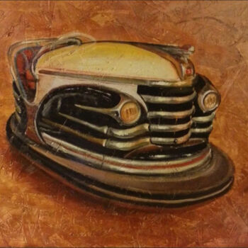 "bumper car" başlıklı Tablo Alessandro Iberti tarafından, Orijinal sanat, Petrol