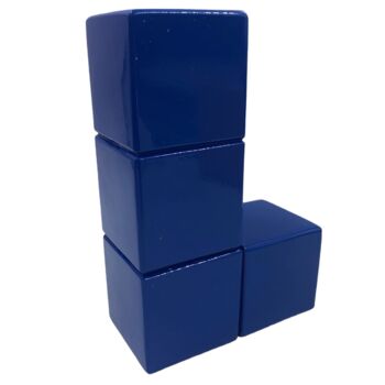 Sculpture titled "Alter Ego Cubes Blue" by Alessandro Piano, Original Artwork, Resin