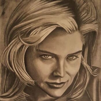 Drawing titled "Sharon" by Alessandro Rizzo, Original Artwork, Graphite