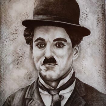 Dessin intitulée "Charlie Chaplin" par Alessandro Rizzo, Œuvre d'art originale, Graphite