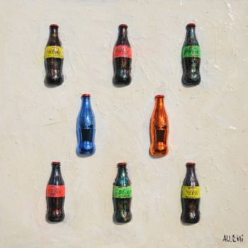 Schilderij getiteld "Coca Cola in the wh…" door Alessandro Coralli, Origineel Kunstwerk, Olie