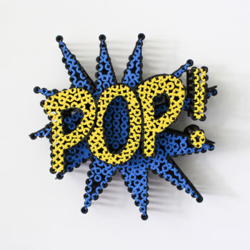 Sculpture titled "Mini Pop! 2" by Alessandro Padovan, Original Artwork, Metals