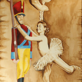 Malarstwo zatytułowany „Il Soldatino di Sta…” autorstwa Alessia Clementi, Oryginalna praca, Akwarela
