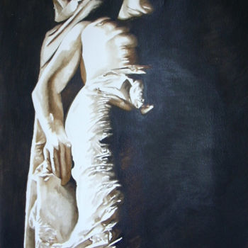 Malerei mit dem Titel "Cristo morto" von Alessia Clementi, Original-Kunstwerk, Aquarell