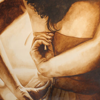 Pittura intitolato "Cenerentola si prep…" da Alessia Clementi, Opera d'arte originale, Acquarello