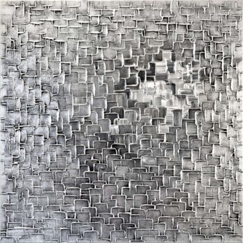 Картина под названием "Titanium" - Alessia Lu, Подлинное произведение искусства, Акрил Установлен на Деревянная рама для нос…