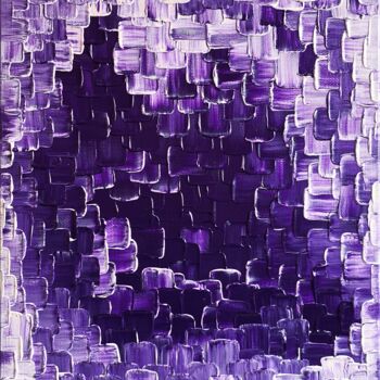 Painting titled "Amethyst Brilliance" by Alessia Lu, Original Artwork, Acrylic Mounted on Wood Stretcher frame