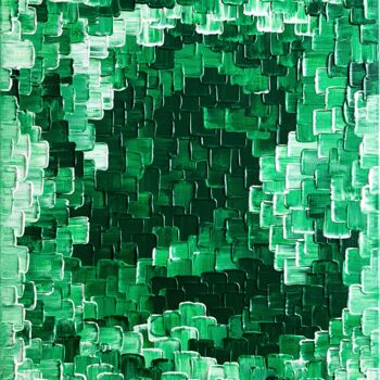 Картина под названием "Magnificent Nephrite" - Alessia Lu, Подлинное произведение искусства, Акрил Установлен на Деревянная…