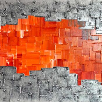 Painting titled "Breakthrough" by Alessia Lu, Original Artwork, Acrylic Mounted on Wood Stretcher frame