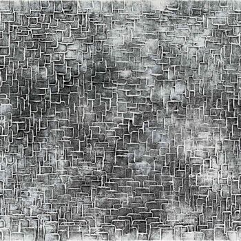 Картина под названием "Geometric Lace" - Alessia Lu, Подлинное произведение искусства, Акрил Установлен на Деревянная рама д…