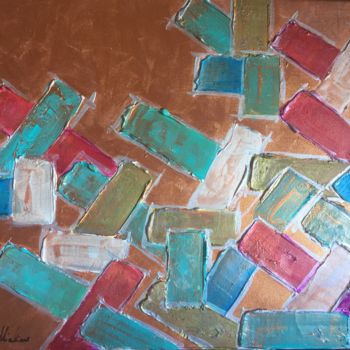 Painting titled "tasselli di pensiero" by Alessia Nicolini, Original Artwork