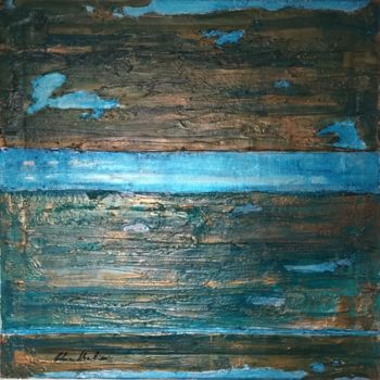 Painting titled "Alba sul mare" by Alessia Nicolini, Original Artwork