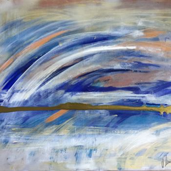 Painting titled "horizons over the o…" by Alessia Nicolini, Original Artwork