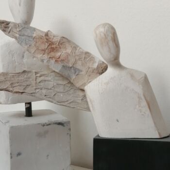 雕塑 标题为“Angelo (I cieli sop…” 由Alessio Brugnoli, 原创艺术品, 木