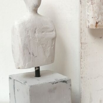 "Busto maschile (1)" başlıklı Heykel Alessio Brugnoli tarafından, Orijinal sanat, Ahşap