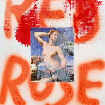 Pintura titulada "Red Rose" por Alessio Guano, Obra de arte original, Acrílico