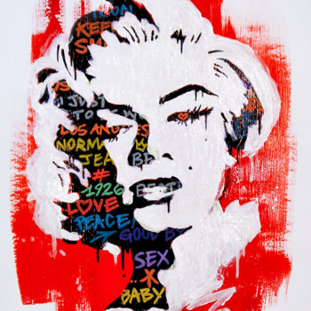 Malarstwo zatytułowany „Marilyn Monroe - I…” autorstwa Alessio Hassan Alì (Hipo), Oryginalna praca, Akryl