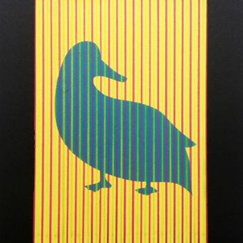 Peinture intitulée "Canard Jaune" par Alessio Brugnoli Colors, Œuvre d'art originale, Acrylique