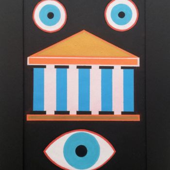 Peinture intitulée "Athènes Œil" par Alessio Brugnoli Colors, Œuvre d'art originale, Acrylique