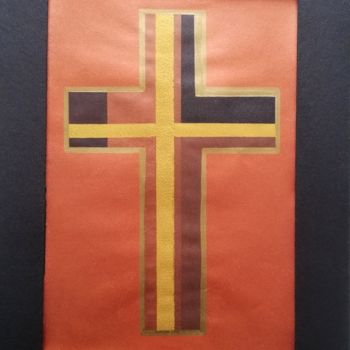 Painting titled "Chic Cross" by Alessio Brugnoli Colors, Original Artwork, Acrylic