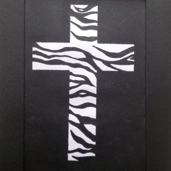 Peinture intitulée "Zebra Cross" par Alessio Brugnoli Colors, Œuvre d'art originale, Acrylique