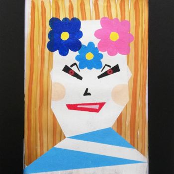 Pittura intitolato "Flowers Face" da Alessio Brugnoli Colors, Opera d'arte originale, Acrilico