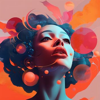 Grafika cyfrowa / sztuka generowana cyfrowo zatytułowany „beautiful woman” autorstwa Alex, Oryginalna praca, Malarstwo cyfro…