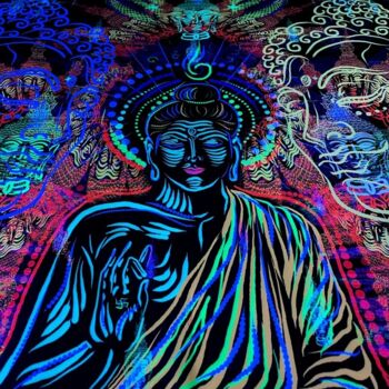 "Buddha Star Blackli…" başlıklı Dijital Sanat Alex Anahart tarafından, Orijinal sanat, 2D Dijital Çalışma