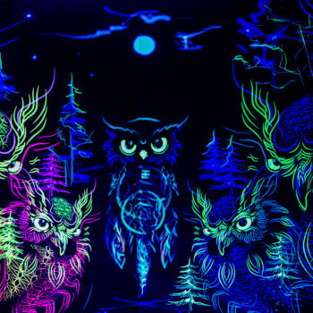 Digital Arts titled "Owls DreamCatchers…" by Alex Anahart, Original Artwork, Tapestry
