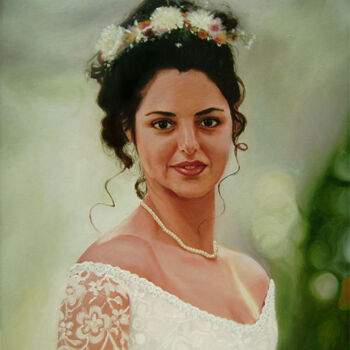 Pintura intitulada "A noiva" por Alex Assumpcao, Obras de arte originais, Óleo