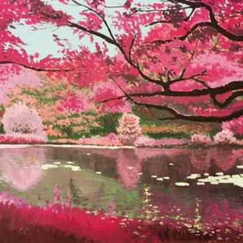 Painting titled "Kyoto" by Alex Averskiy, Original Artwork, Acrylic