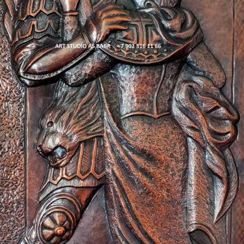 Sculptuur getiteld "“The Knight in the…" door Alexey Saralidze, Origineel Kunstwerk, Bronzen